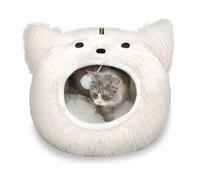 CATISM Niche pour Chat Lavable en Peluche pour Chat - Coussin Moelleux pour Chaton ou Chiot