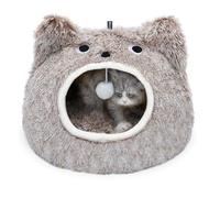 CATISM Niche pour Chat - Lit Lavable en Peluche pour Chat - Coussin Moelleux pour Chaton Chiot lit pour Animal Domestique