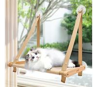 CATISM Pliable Hamac Chat Fenetre jusqu'à 20kg, Hamac pour Chat avec Ventouse Puissante, Tissu Lavable, Support pour Rebord de Fenêtre, Sac de Couchage pour Chats (50x38cm)