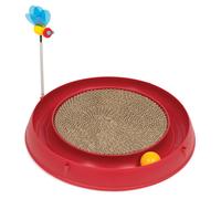 CAT IT Cuircuit 3 en 1 avec balle et planche à griffer - Ø 36 cm - Rouge - Pour chat