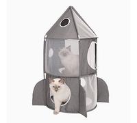 Catit 42002 Tour Vesper en Forme de fusée avec Coussin de Couchage pour Chat Gris 1 pièce (1 pièce)