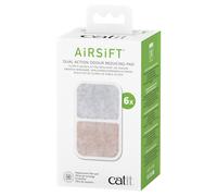 Catit Airsift Dual Action Pad 6er-Pack pour Toilette de Chat, Filtre Anti-odeurs