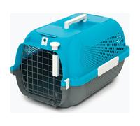 Catit Boîte De Transport Voyageur Turquoise Pour Chats, Sûre Et Aérée, Voyage.