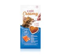 Catit Creamy Lot de 4 friandises à laper pour chat, au saumon avec arôme de crevette