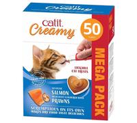 Catit Crémeux Saumon & Crevettes 50er-Pack - Bonne Santé Katzenleckerei Sans