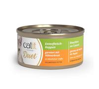 Catit Cuisine Duet - Bouches de Viande de Canard garnies de Poitrine de Poulet dans Une délicieuse Sauce - 75 g