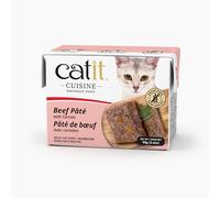 Catit Cuisine Pâtée pour Chats, Pâté à la Viande de Bœuf et aux Carottes, Aliment Complet, 95 g, sans Céréales, Haute Teneur en Viande