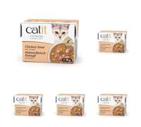 Catit Cuisine Pâtée pour Chats, Ragoût à la Viande de Poulet et à la Citrouille, Complément Alimentaire, 95 g, sans Céréales, Haute Teneur en Viande (Lot de 5)