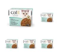 Catit Cuisine Pâtée pour Chats, Ragoût à la Viande de Poulet et au Thon, Complément Alimentaire, 95 g, sans Céréales, Haute Teneur en Viande/Poisson (Lot de 5)