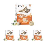 Catit Go Natural, litière pour Chat agglomérante au Parfum de Vanille, à Base de cosses de Pois Naturelles, 99,9 % sans poussière, Forte neutralisation des odeurs, Facile à ramasser, 5,6 kg (Lot de 4)
