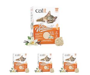 Catit Go Natural, litière pour Chat agglomérante au Parfum de Vanille, à Base de cosses de Pois Naturelles, 99,9 % sans poussière, Forte neutralisation des odeurs, Facile à ramasser, 5,6 kg (Lot de 4)