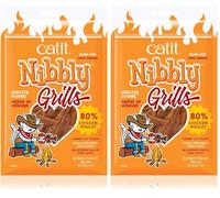 Catit Nibbly Grills Bandes à mâcher pour Chat en Filet de Poulet avec Homard 30 g (Lot de 2)