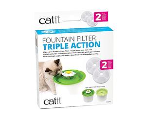 Catit Pack de 2 Filtres à Triple Action pour abreuvoir pour chat