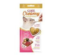 Catit Pâte à lécher Creamy Superfood pour Chats avec Thon et superaliments, Noix de Coco et wakam
