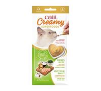 Catit Pâte à lécher Creamy Superfood pour Chats avec Viande de Poulet et superaliments, Noix de Coco et Chou frisé