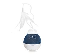 Catit Pixi Toupie Blanc Bleu Jouet pour Chat Interactif Avec Nuit 8,5x24 CM