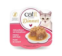 Catit Repas au poulet 1 paquet de pâtée haut de gamme pour chat, sans céréales, riche en protéines, avec viande de canard et pommes de terre, aliment complet, 80 g