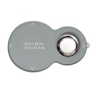 Catit Set de Table en Forme de Chat en Forme de cacahuète, Gris, 44,5 x 29 cm