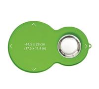 Catit Tapis Silicone Avec Auge Inox Vert