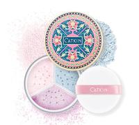 CATKIN Loose Setting Powder, Poudre Libre, Poudre Matifiante, Absorption de l'Excès de Sébum, Anti-Pores, Correcteur de Couleur, Ultra légère & Universelle, Translucide，4g*3