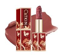 CATKIN Rouge à lèvres Semi-mat, Rouge a Levre Mat Longue Tenue, Hydratant Couleur à fort Impact Infusé de Vitamine E et d’huile d’avocat lisse Texture Douce