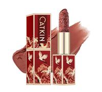 CATKIN Rouge à lèvres Semi-mat, Rouge a Levre Mat Longue Tenue, Hydratant Couleur à fort Impact Infusé de Vitamine E et d’huile d’avocat lisse Texture Douce
