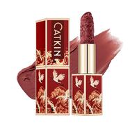 CATKIN Rouge à lèvres Semi-mat, Rouge a Levre Mat Longue Tenue, Hydratant Couleur à fort Impact Infusé de Vitamine E et d’huile d’avocat lisse Texture Douce