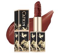 CATKIN Rouge à lèvres Semi-mat, Rouge a Levre Mat Longue Tenue, Hydratant Couleur à fort Impact Infusé de Vitamine E et d’huile d’avocat lisse Texture Douce, 3.2g