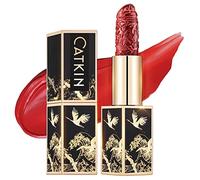 CATKIN Rouge à lèvres Semi-mat, Rouge a Levre Mat Longue Tenue, Hydratant Couleur à fort Impact Infusé de Vitamine E et d’huile d’avocat lisse Texture Douce, 3.2g
