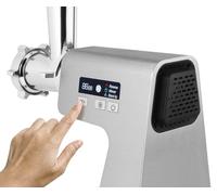Catler MG 800 Hachoir à viande électrique - Corps en métal robuste, écran LCD à contrôle tactile, 3 plaques de broyage, accessoires à saucisses et kibbes, fonction inverse, protection contre la