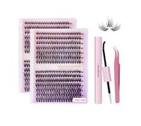 catlinez Faux Cil, individuel DIY Cils Extension Kit 30D+40D, 280 PCS Extension Cils, Bouquet Cluster Lashes (9-16 mm)