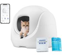 CATLINK Baymax Bac à litière autonettoyant, 65L de capacité pour plusieurs chats,Surveillance intelligente,Fini les odeurs,7 jours sans nettoyage