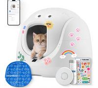 CATLINK Bac à litière autonettoyant pour chat Baymax-Lite, 4 modes de nettoyage, application