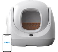 Catlink Baymax Lite Bac à litière autonettoyant, télécommande APP, anti-blocage，anti-odeurs, 4 modes de nettoyage, gris
