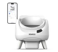 CATLINK C08 Bac à litière intelligent ouvert, nettoyage automatique, convient aux chats de toutes tailles, design adapté aux animaux domestiques, bacs à déchets scellés de 12 L, fonctionnement de 15 j