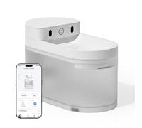 CATLINK Fontaine automatique pour chat avec contrôle par application, batterie 5000 mAh, 2300 ml, rapport de santé, filtre fin, 30 dB silencieux, irrigation goutte à goutte