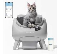 CATLINK Litière autonettoyante,Litiere Chat autonettoyante sans Reconnaissance Multi-Chats, avec Design Ouvert, 5 GHz Wi-FI, Grand Volume XXL 12L, Compatible Tous Types de litière, idéale pour 1 Chat