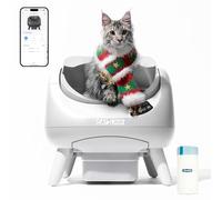 CATLINK Litière Autonettoyante pour Chat, Bac à Litière Automatique avec Dessus Ouvert, Connexion 5 GHz, Grande Capacité 12L, pour Tous Les Types de Litière, Idéal pour Famille Multi-Chats(Blanc)