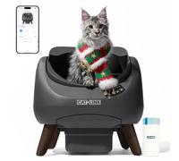CATLINK Litière Autonettoyante pour Chat, Bac à Litière Automatique avec Dessus Ouvert, Connexion 5 GHz, Grande Capacité 12L, Pour Tous les Types de Litière, Idéal pour Famille Multi-Chats(Gris foncé)