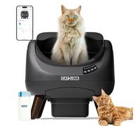 CATLINK Litière Autonettoyante pour Chat, Bac à Litière Automatique avec Dessus Ouvert, Connexion 5 GHz, Grande Capacité 12L, Pour Tous les Types de Litière, Idéal pour Famille Multi-Chats(Gris foncé)