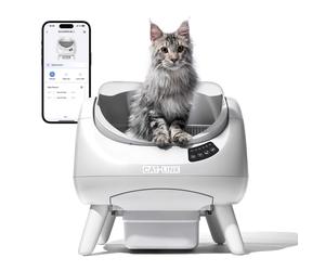 CATLINK Open X - Open Top Bac à Litière Automatique Autonettoyante Blanc - CATLINK-C08-W