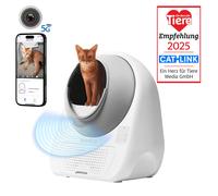 Catlink Pro-X bac à litière intelligent de luxe - conception automatique autonettoyante extra-large avec contrôle via application, double élimination des odeurs - convient aux chats de 3,3 à 22 kg