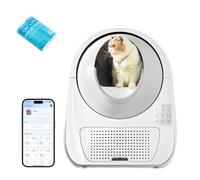 CATLINK Pro-X Litière Autonettoyante Intelligente - Bac à Déchets 13L, Contrôle d'Odeurs 4D (Ozone+UV+Charbon+Gel), Reconnaissance Multi-Chats pour 1-4 Chats (Blanc)