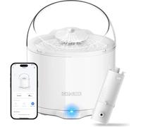 CATLINK Pure 2 W02 Distributeur automatique d’aliments pour animaux avec détection de l’état de santé, fonctionnement ultra silencieux et pompe à eau sans fil - Capacité 2,6 L