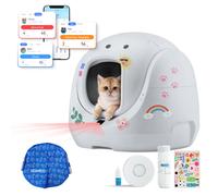 Catlink SE Baymax, bac à litière automatique et autonettoyant, 70 L, ultra-large, pour maisons avec plusieurs chats, système de sécurité anti-pincement, suivi de santé via application, technologie Odo