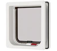 CATMATE CHATIÈRE PETSAFE CAT MATE VERROUILLABLE AVEC TUNNEL CACHE DÉCOUPE BLANC , HAUTEUR X LONGUEUR X LARGEUR : 19 CM X 4.5 CM