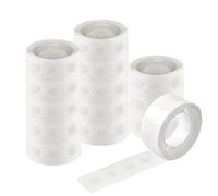 CATMEYE 14 Rouleaux Points de Colle pour Ballons (1400 Pièces), Pastilles Adhésives Transparentes Double Face pour Ballons,Colle Amovible Facile pour Mariages & Fêtes (100 morceaux par rouleau)
