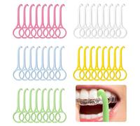 CATMEYE Lot de 40 Outils de Retrait d’Aligneurs Transparente - 5 Couleurs (8 par Couleur), Retainer Remover pour Gouttières Invisibles, Hygiénique, Léger et Facile à Transporter (5 Colors)
