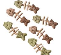 Catnip and Silvervine Chew, Fish Bone Cats Toy (6 pcs, Mixed Flavor)