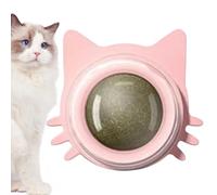 Catnip Cat Toys for Indoor Cats - Funny Licking Rotatable Cat Snack Ball, Catnip Balls for Cats Wall | Kitten Playing Chewing Cleaning Teeth Toy for Small, Medium Cats for Walls, Floors Or